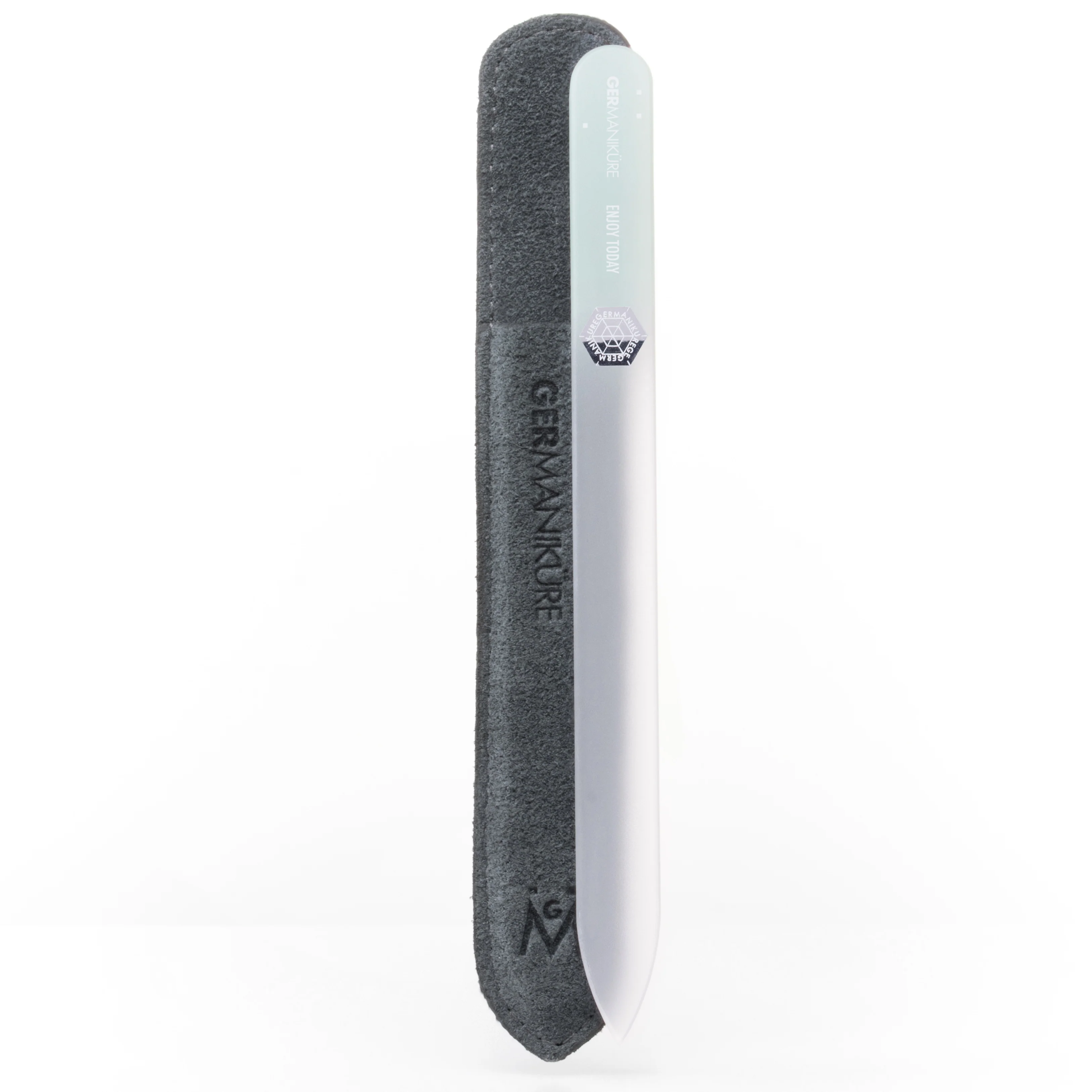 "Enjoy Today" Germanikure Mantra Nail File and Leather Sleeve - Image 3