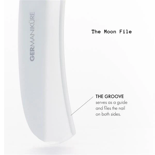 GERMANIKURE - Four Piece Glass Nail File Set in Light Blue Suede Case - Image 3