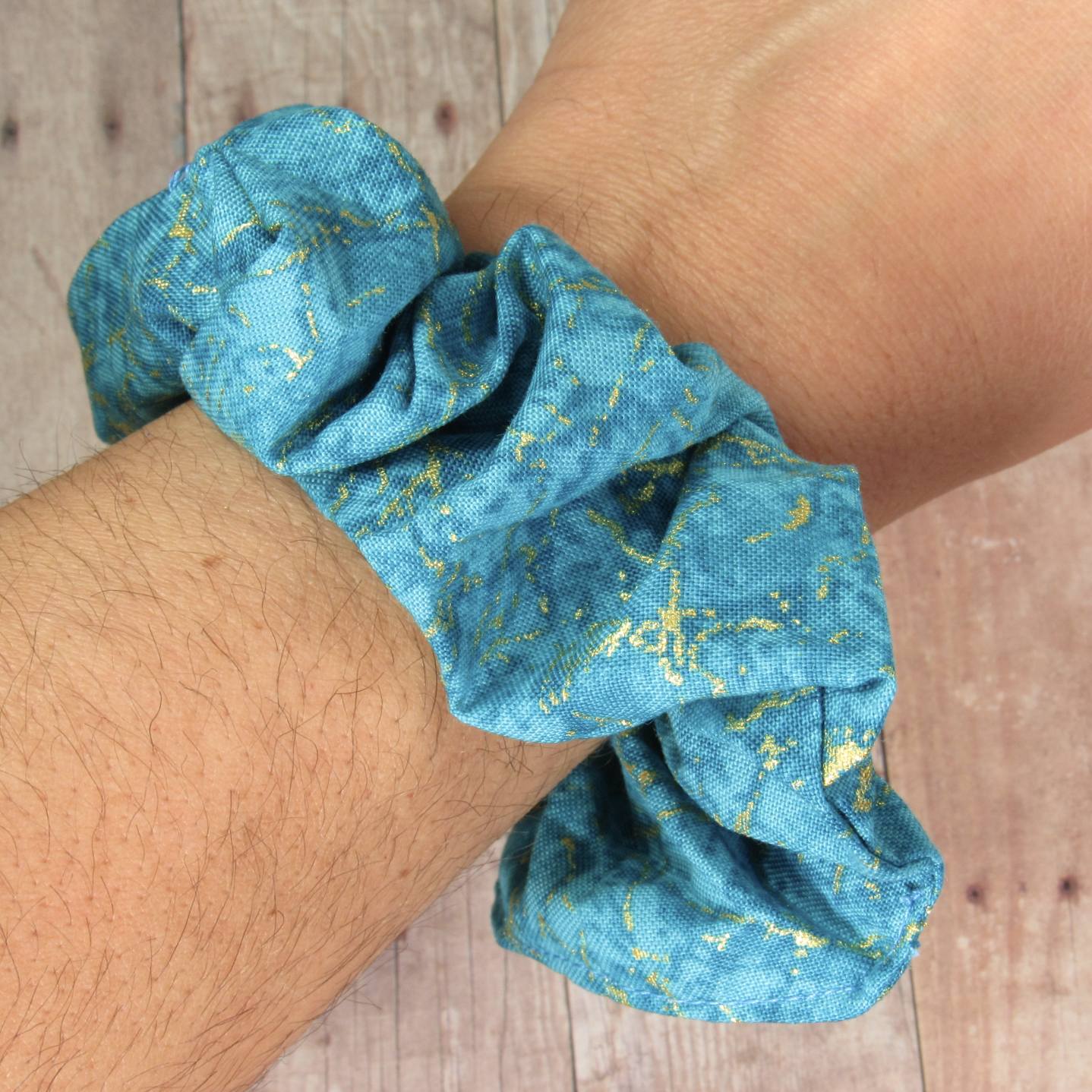 Lizmo's Creations: Scrunchie+ Duo "Teal Aura" *OVERSTOCK* - Image 3