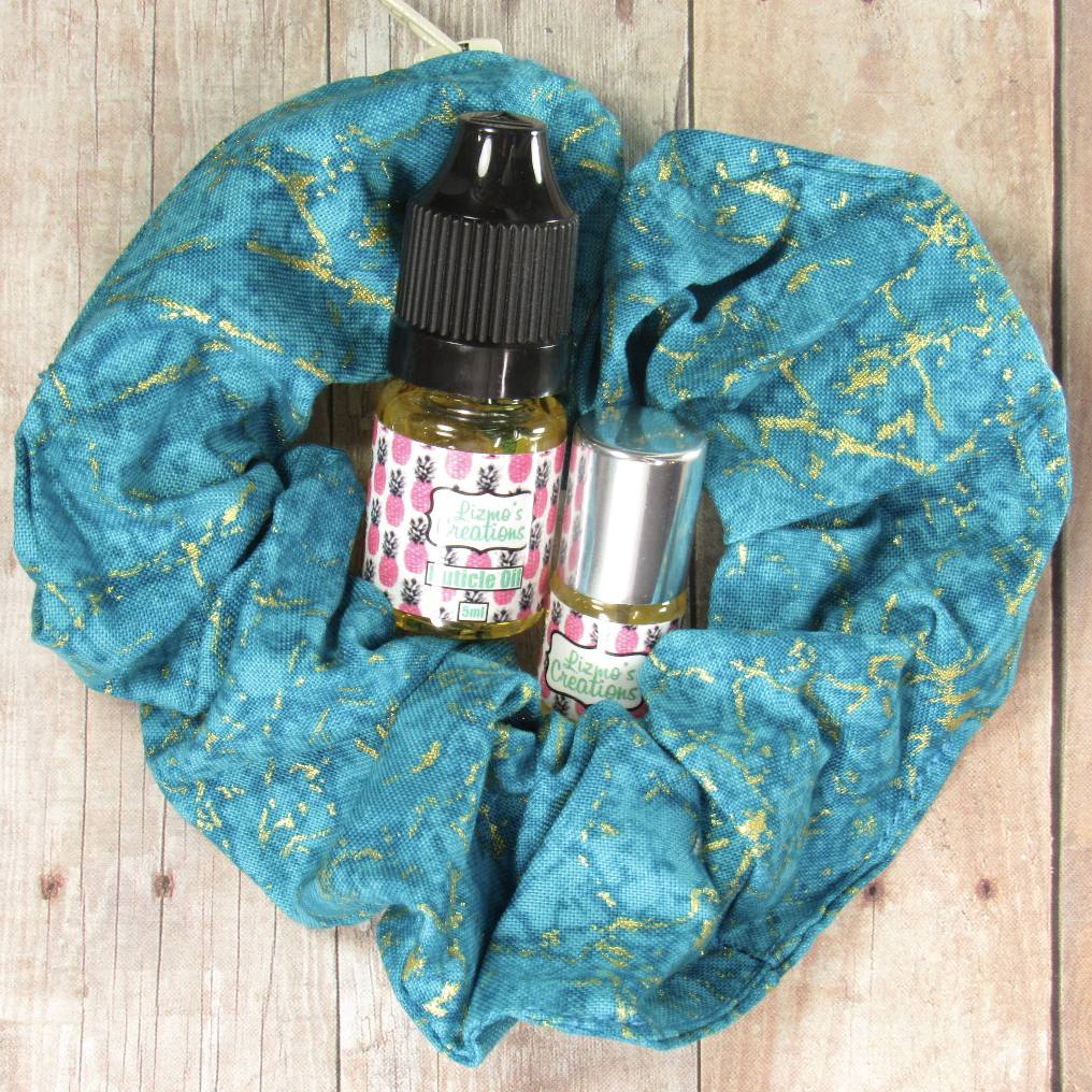 Lizmo's Creations: Scrunchie+ Duo "Teal Aura" *OVERSTOCK* - Image 5